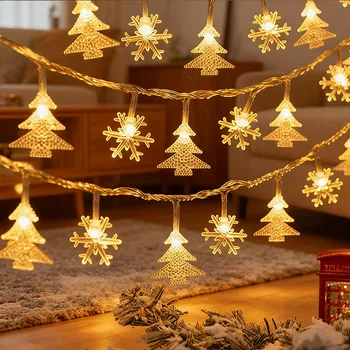Multicolor Snowflake String Lights 1
