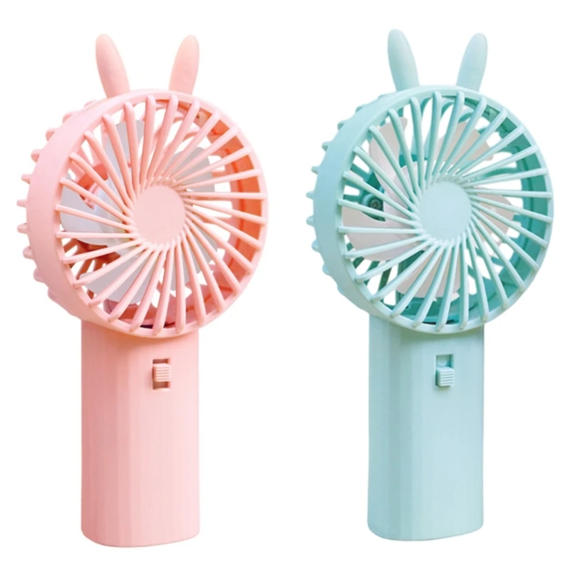 

Small Cooling Fan Handheld Mini Fan Summer Portable Fan AA-Battery Operated Pocket Fans with Ears for Kids GIft Dropship