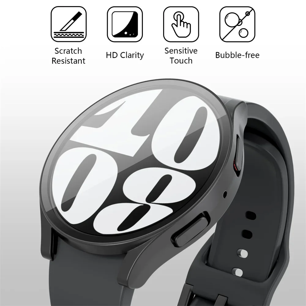 Premium Tempered Glass Bumper Case for Smartwatch - Full Protective Screen Protector