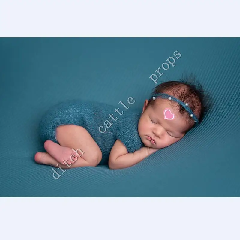 Newborn Headband & Pants skirt Bodysuit Hand-woven Newborn Photography Props, baby headband, baby photography props