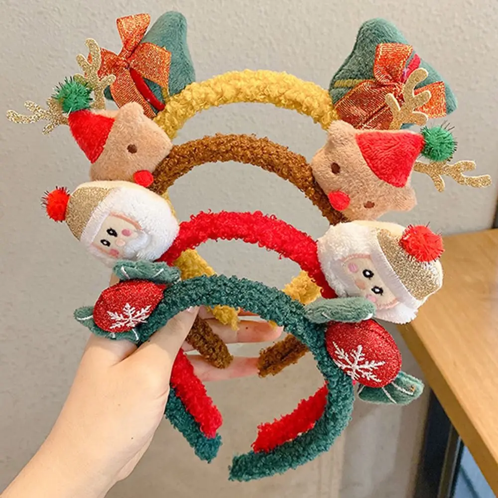 

Fashion Head Band For Women Girls Hair Accessories New Cute Christmas Santa Claus Plush Hairpin Wash Face Hairband
