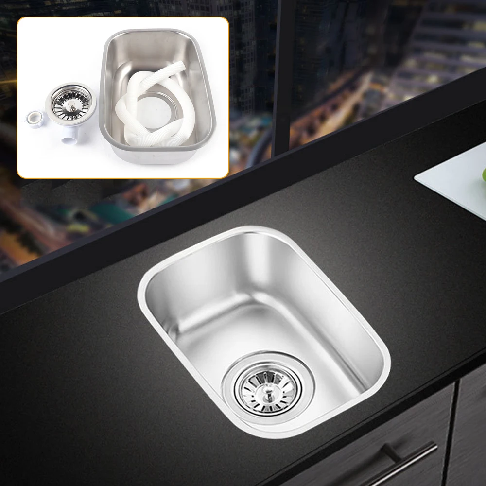 RV Caravan Camper 304 Stainless Steel Hand Wash Basin Kitchen Rectangular Sink Hand Wash Basin Sink