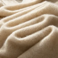 Cardigan pour homme en cachemire 100% de haute qualité, tricoté à 12 aiguilles, pull de luxe, col en V, pull ample, veste à simple boutonnage 5