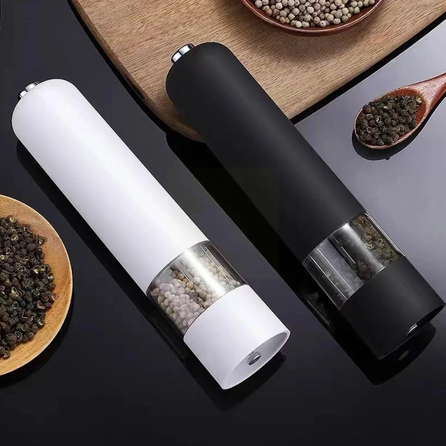 Electric Salt and Pepper Grinder Set AAA Battery Powered with LED Light  Adjustable Coarseness One Hand Automatic Pepper Mill Grinder for Kitchen  and BBQ - China Electric Pepper Grinder and Electric Salt