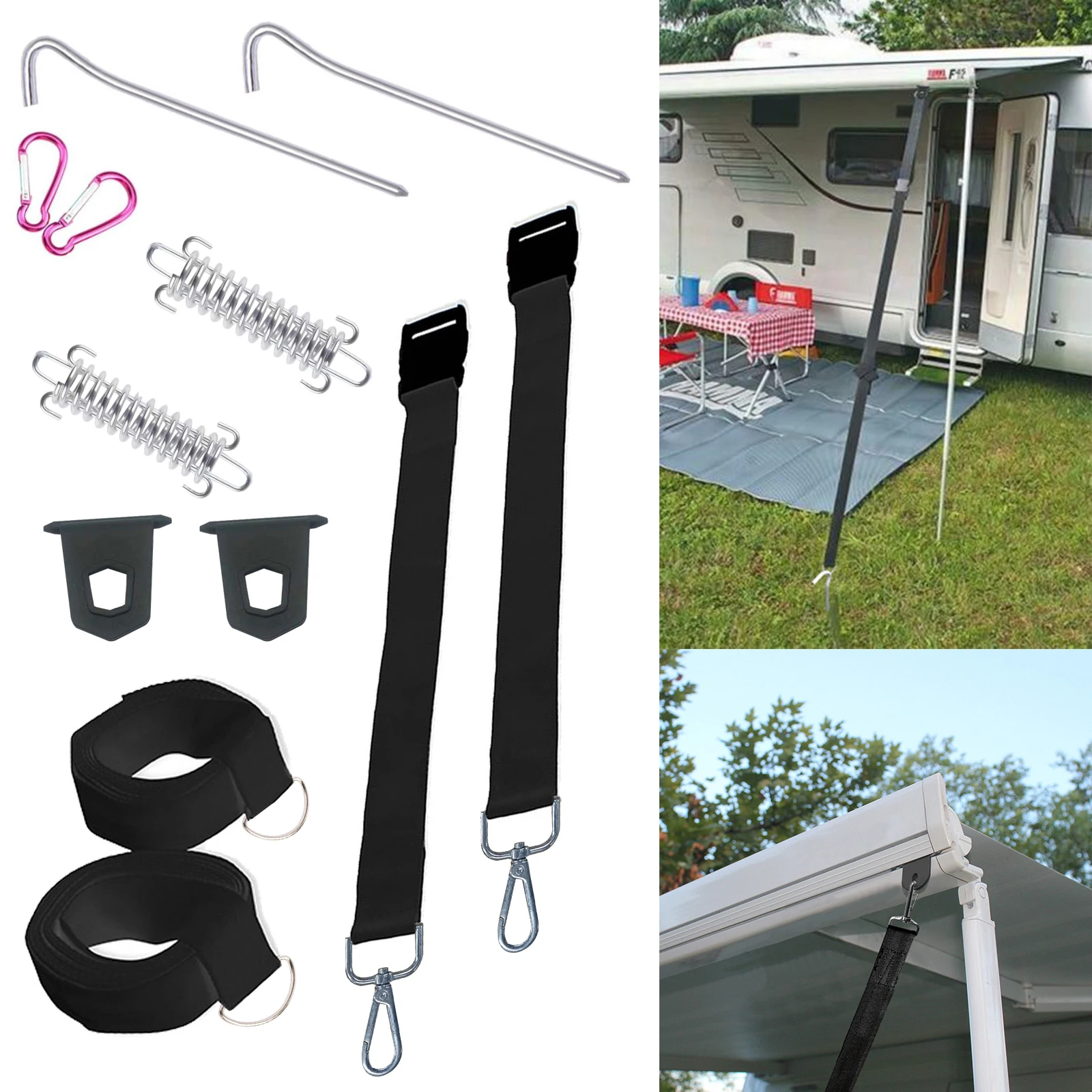 Per Fiamma Tendalino Tie Down Kit Tipo S Nero Per F35 F45 F65 Caravan Camper Outdoor Camping Tool
