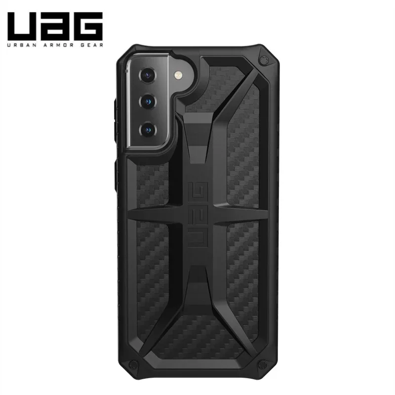 UAG Monarch 시리즈 탄소 섬유 케이스, 삼성 갤럭시 S21 울트라, S21 플러스용, 견고한 커버
