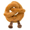 Creative Toast Plush Bread Pendant Croissant with Bell Squeaky Dog Toy Interactive Bite-resistant Plush Chew Toy Pet 2