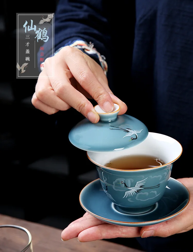 青と白の花模様の中国茶器 【公式通販】