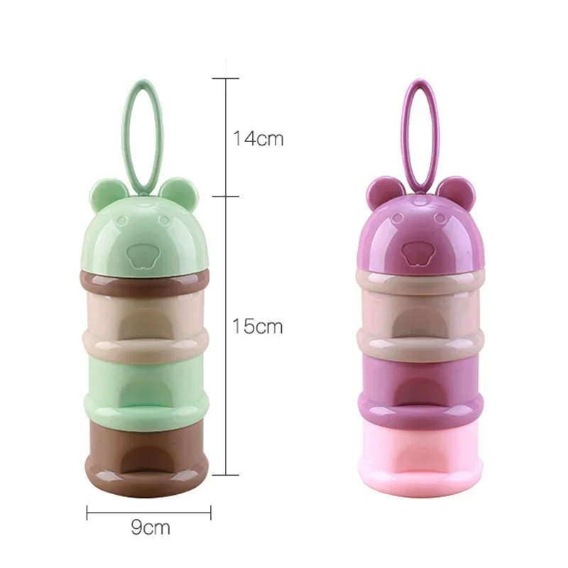 3 layers Baby Food Storage Box Toddle Kids Formula Milk Powder Container Portable baby bottle Essential Cereal Boxes baby stuff