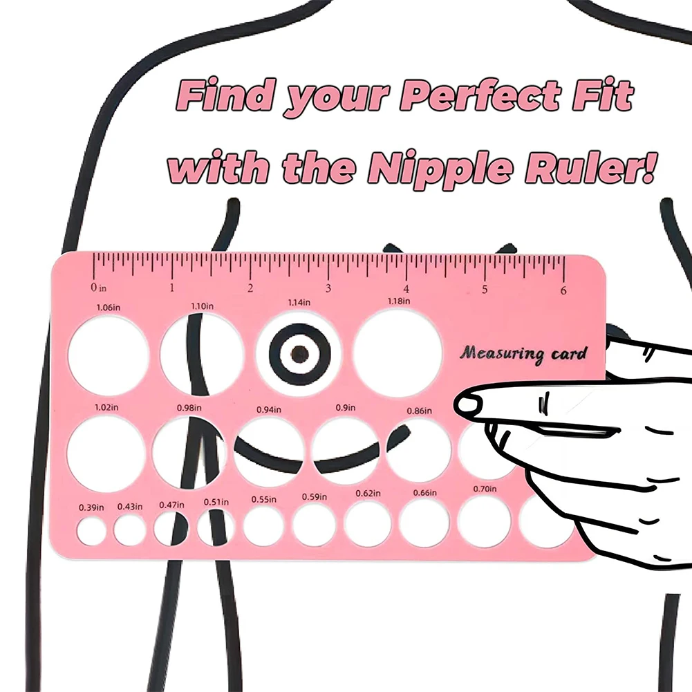 Silicone Nipple Measuring Card Smooth Flange Measurement Tool Soft Safe Lightweight Perfect Gift Nontoxic Feeding Accessory 4