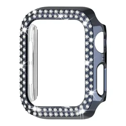 Sparkling Diamond Bling Protective Apple Watch Case Cover - 38MM Series 3 2 1 (Space Gray)