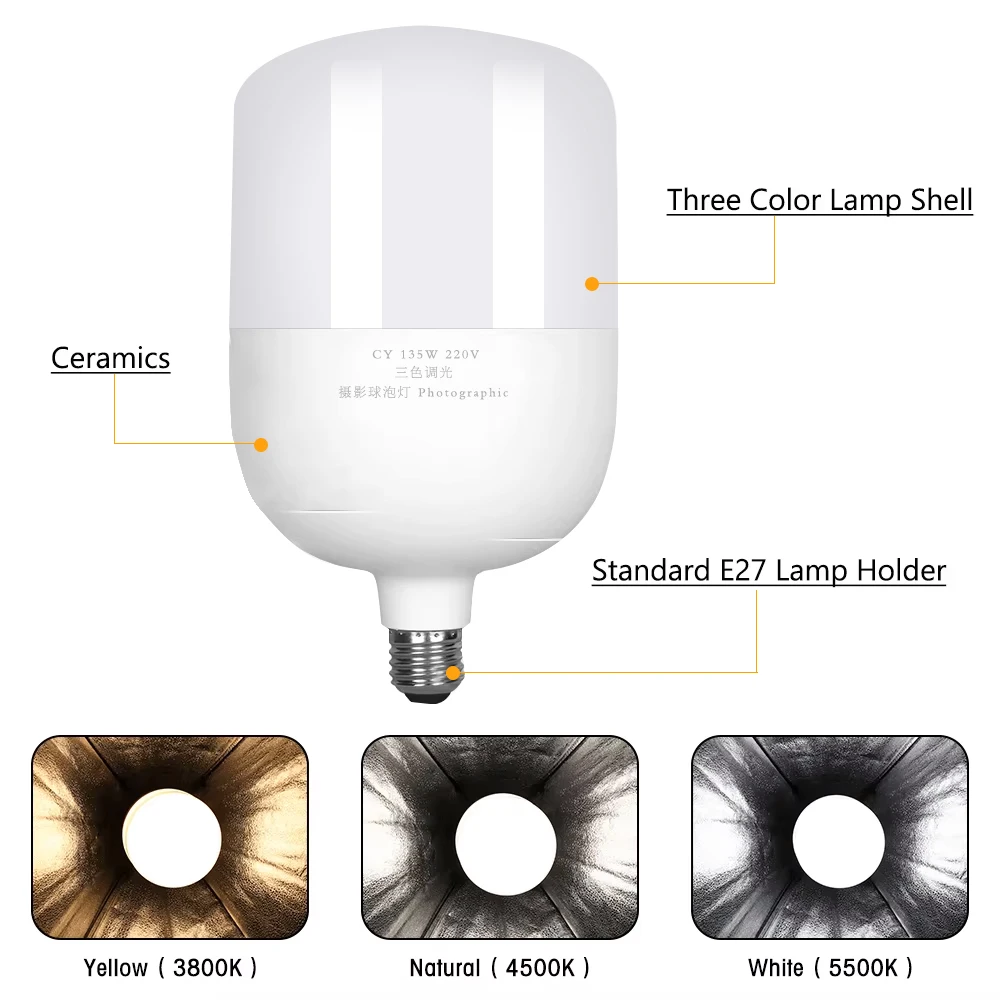 사진 촬영용 소프트박스 스튜디오 조명 키트 5500K 연속 조명 시스템 50x70cm 소프트박스 (카메라용, 전구 및 액세서리 포함)