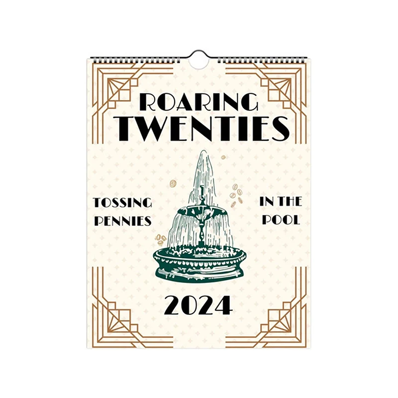 

2024 Roaring Twenties Calendar Wall Calendar,2024 TS Lyrics Calendar,12 Monthly Calendar Planner,Eras Tour Calendar Music Poster