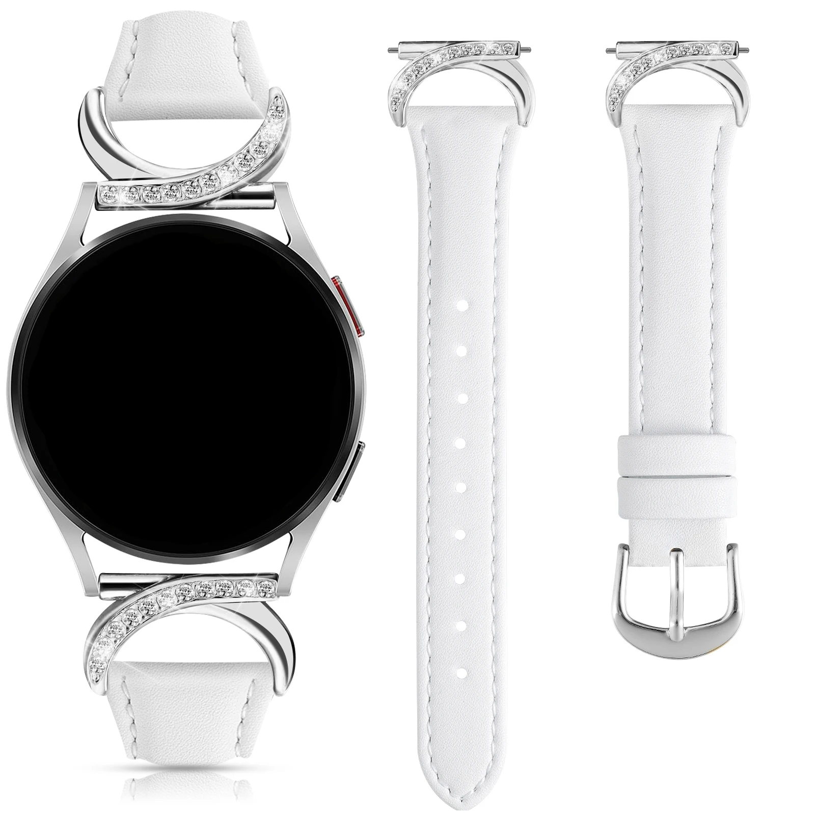 Elegant Ultra-Thin Leather Watch Strap, 20mm
