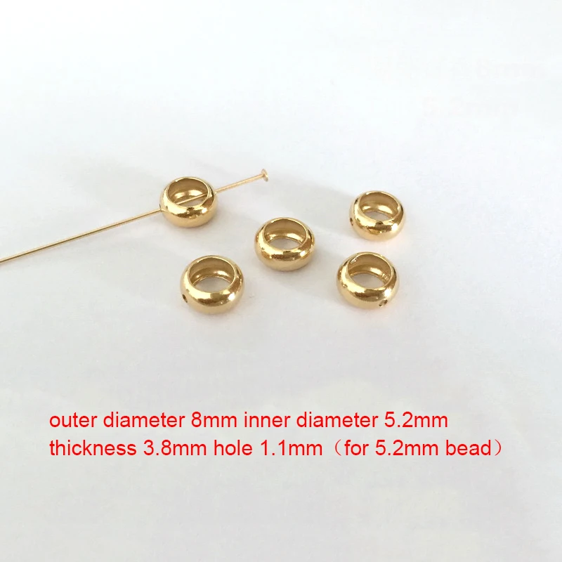 14K Gold gefüllte Perlenrahmen DIY Kreis Perlenrahmen Spacer 5mm 7mm 8mm anlaufgeschützte hypoallergene Schmuckzubehör – Detail 13