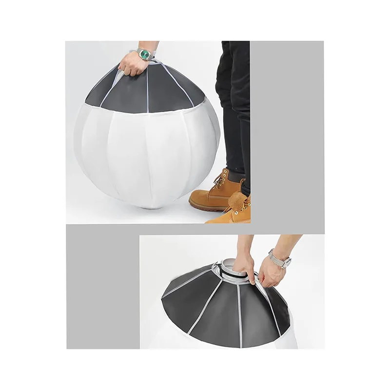 소프트박스 65cm 글로브 랜턴 메탈 소프트박스 포토 스튜디오 보웬스 마운트 소프트박스 볼 디퓨저 영화 제작 비디오 촬영 플래시용