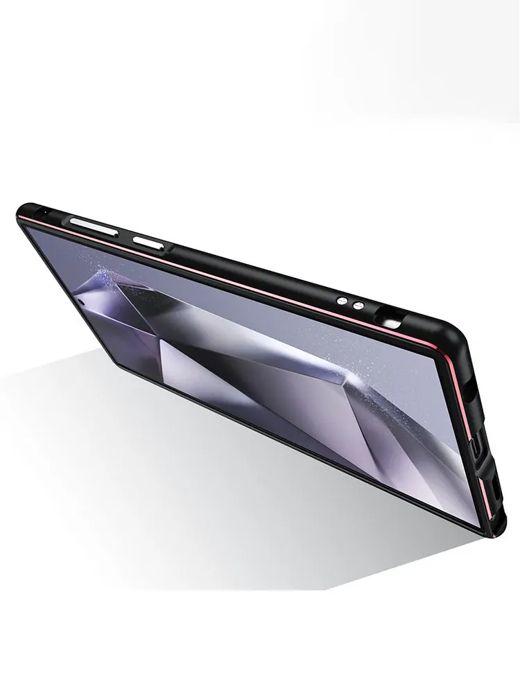 Lightweight Metal Alloy Bumper For Samsung Galaxy S24 Ultra Frame S23 FE S22+Plus Anti-Scratch Heat Dissipation Case+Camera Lens