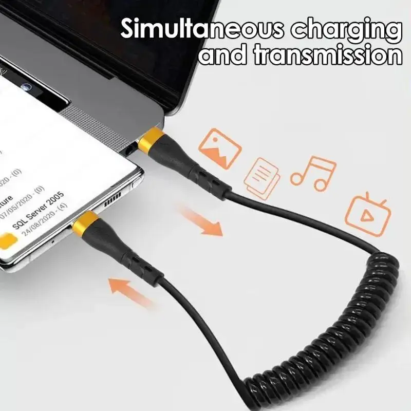 รูปสินค้า สายชาร์จ USB-C 5A ชาร์จเร็ว ใช้งานได้กับ iPhone 15, Xiaomi 12, Samsung S23, MacBook