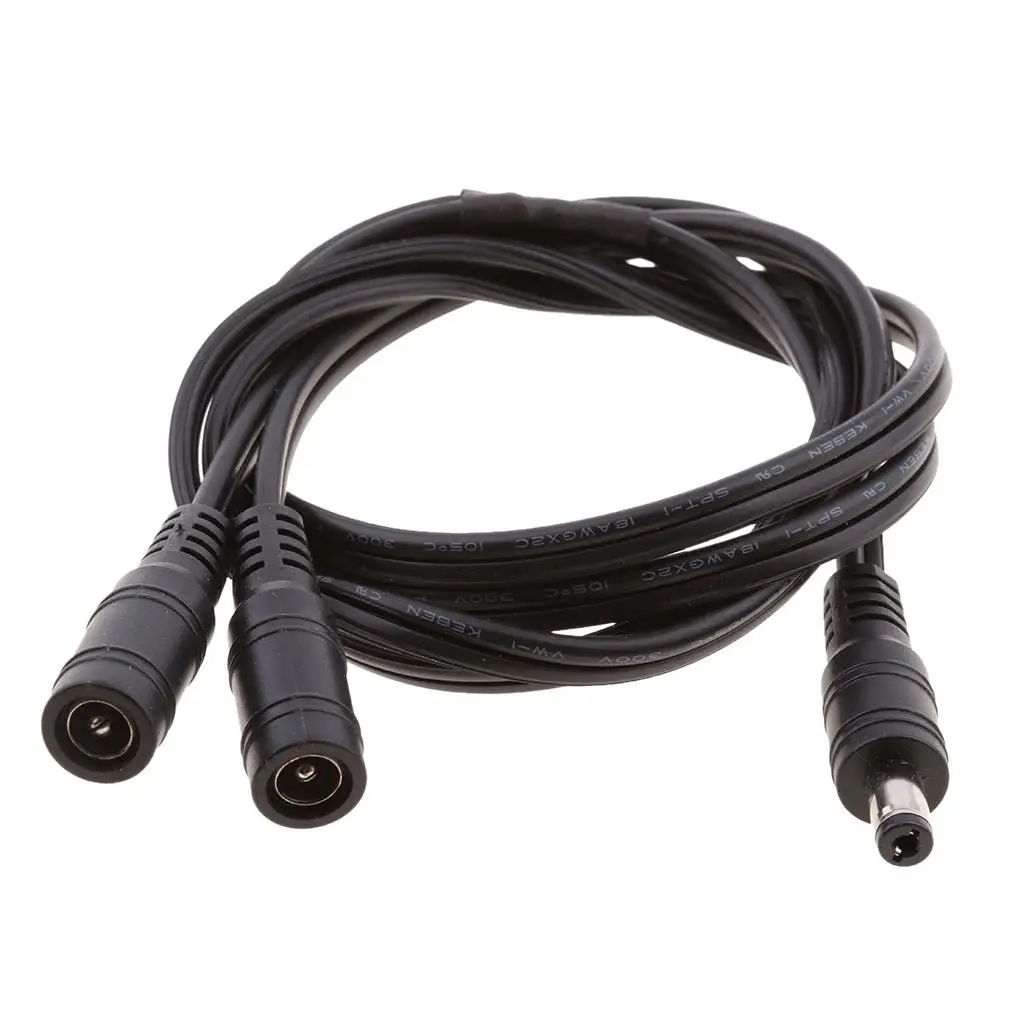 DC 1 암 - 2 수 2.1*5.5mm 12V 피그테일 케이블 커넥터