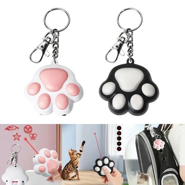 Delightful LED Laser Transform Pattern Cat Toy USB Rechargeable Interactive Animation Pointer Durable Ideal Training Toy for Cat 2