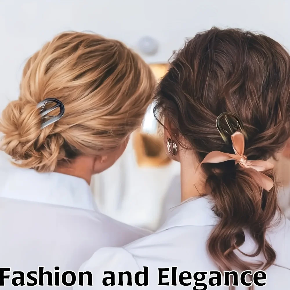 1/3/6 Stück U-förmige Haarstäbe Haargabeln Frisurwerkzeuge Haarnadeln Geometrische Haaraccessoires für Frauen und Mädchen – Detail 6