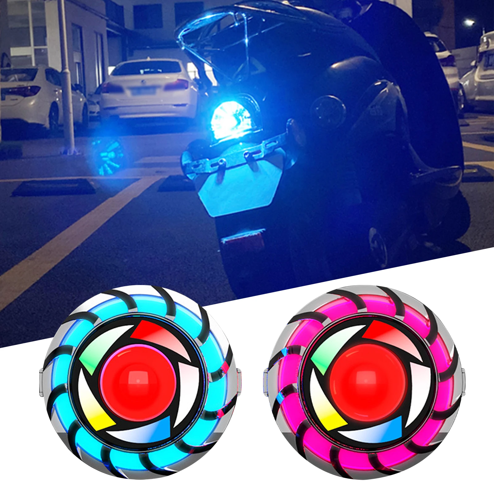 Universal 12V Motorcycle Lights Strobe Flash Light LED Motorbike Brake