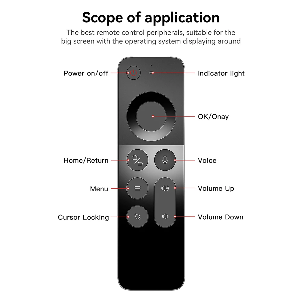 Air Mouse Voice Remote Control 2.4G Wireless Gyroscope Mic IR Learning Remote Controller For Raspberry Pi MacOS Android TV Box