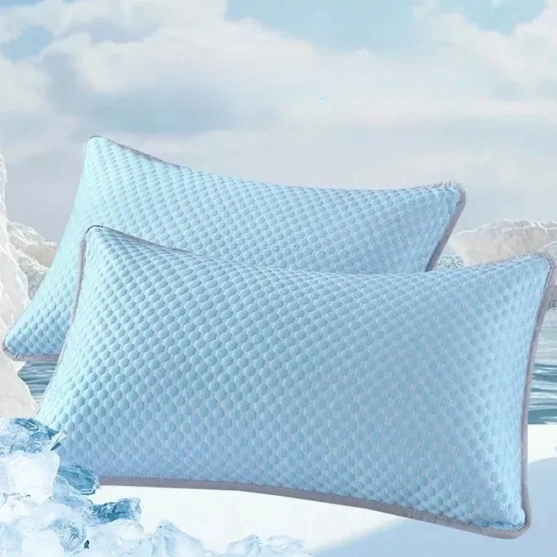 Breathable Ice Silk Pillowcase Set Summer Cooling Bedding
