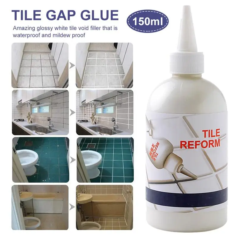 

150ML Tile Gap Refill Agent Grouting Fill Tile Glue Sealer Repair Porcelain Ceramic Glue Floor Gap Fillin Beauty Sewing Agent