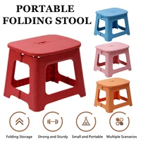 Folding Step Stool, Holds Up to 300 lb Plastic Foldable Step Stools for Kids with Handle Collapsible Stools for Home and Outdoor 1