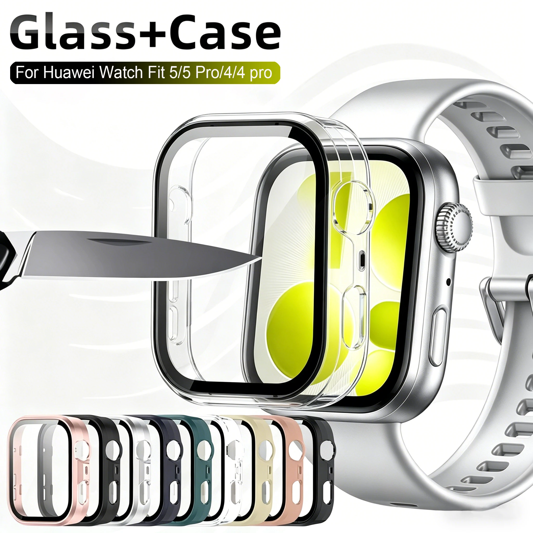 Premium Tempered Glass Screen Protector & Hard Protective Bumper Case