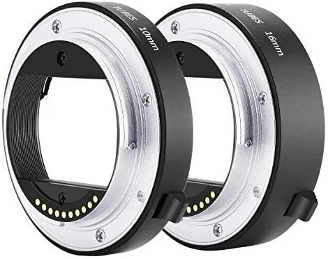 

Neewer Metal AF Auto-Focus Macro Extension Tube Set 10mm&16mm for Sony NEX E-Mount Camera NEX 3/3N/5/5N/5R/A6000/A6300