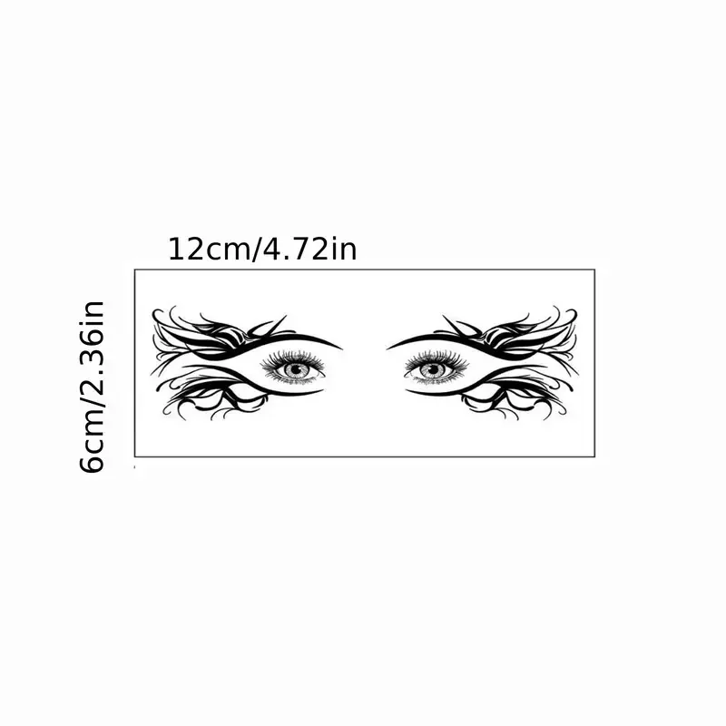 10 Halloween Removable Temporary Eye Tattoo Stickers,Can Be Used Realistic Tattoos,Waterproof and Sweatproof,Halloween Makeup 5