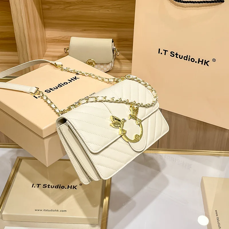 

Женская сумка из натуральной кожи MAGIC KING, роскошная дизайнерская сумка через плечо с цепочкой, 2023