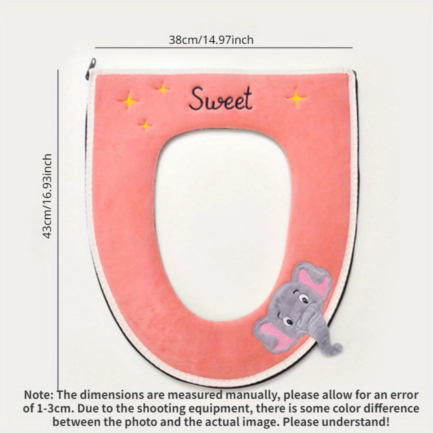 Zipper Style Toilet Seat Cover Three-Dimensional Cushion Bathroom Comfort Upgrade