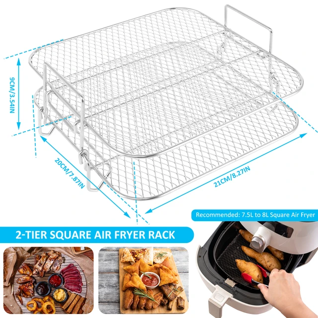 Air Fryer Accessories Durable Best Seller Efficient Cooking Durable Cooking  Accessories Popular Stainless Steel Cooking Rack - AliExpress