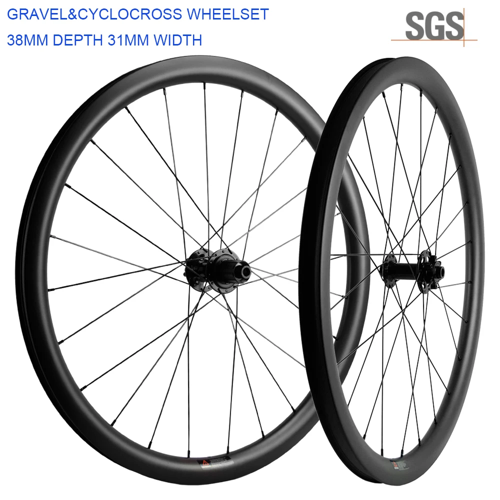 700c Cyclocross Gravel Bike T800 Carbon Wheelset 6 Bolt Center Lock