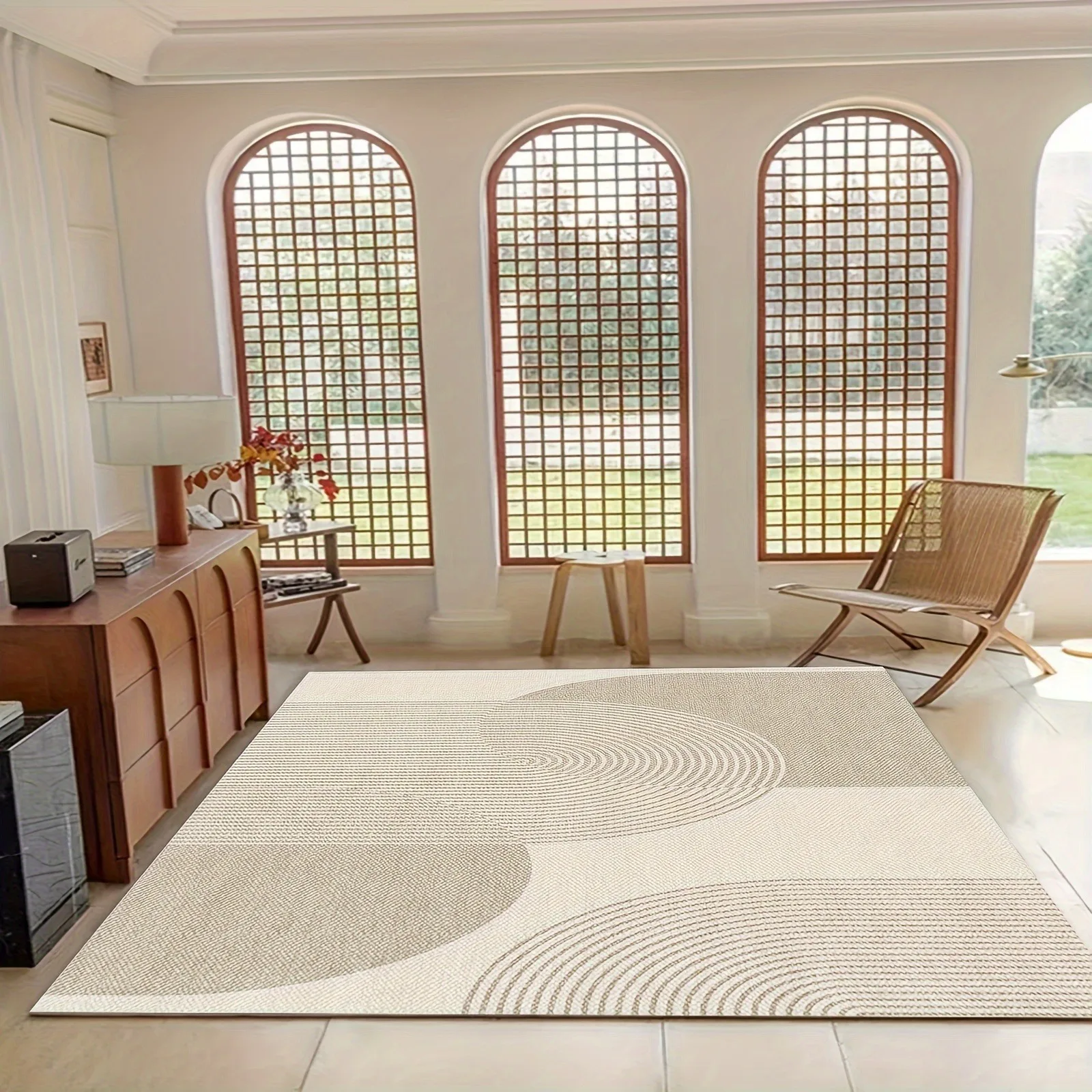 Living Room Carpet Japanese Striped Style Large Area Rug Bedroom Bedside Sofa Floor Mat Machine Washable Easy To Fold Carpets 3