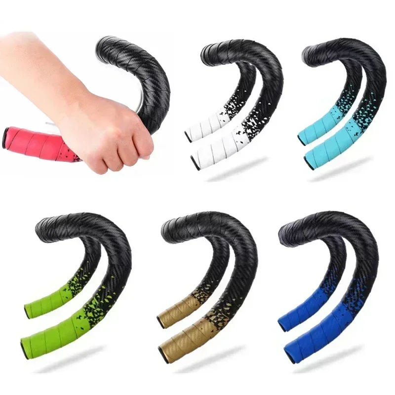 Bicycle Handlebar Strap Shock Absorbing Bike Handlebar Tape PU+EVA Road Bike Bar Tape Anti-slip Bicycle Winding Straps