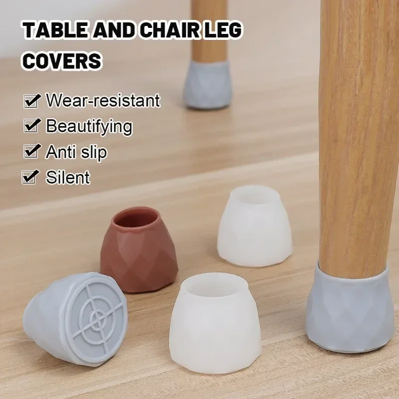 40/1Pcs Silicone Chair Leg Cover Hardwood Floor Protectors