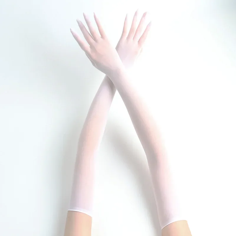 Ein Paar hochwertige sexy Strümpfe, Handschuhe, transparent, ultradünn, nahtlos, Anti-Haken-Seide, langer Sonnenschutz, Seide, elegant – Detail 10