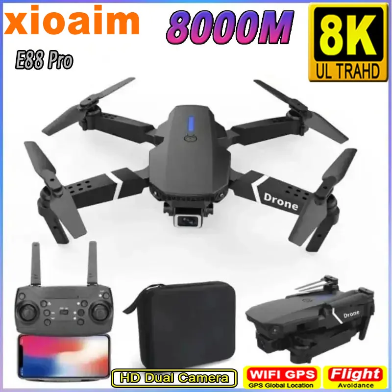 Per Xiaomi E88 Pro Aereo Fotografico Aereo 8K Dual Camera Drone Gimbal A Tre Assi Automatico Cruise Folding Drone