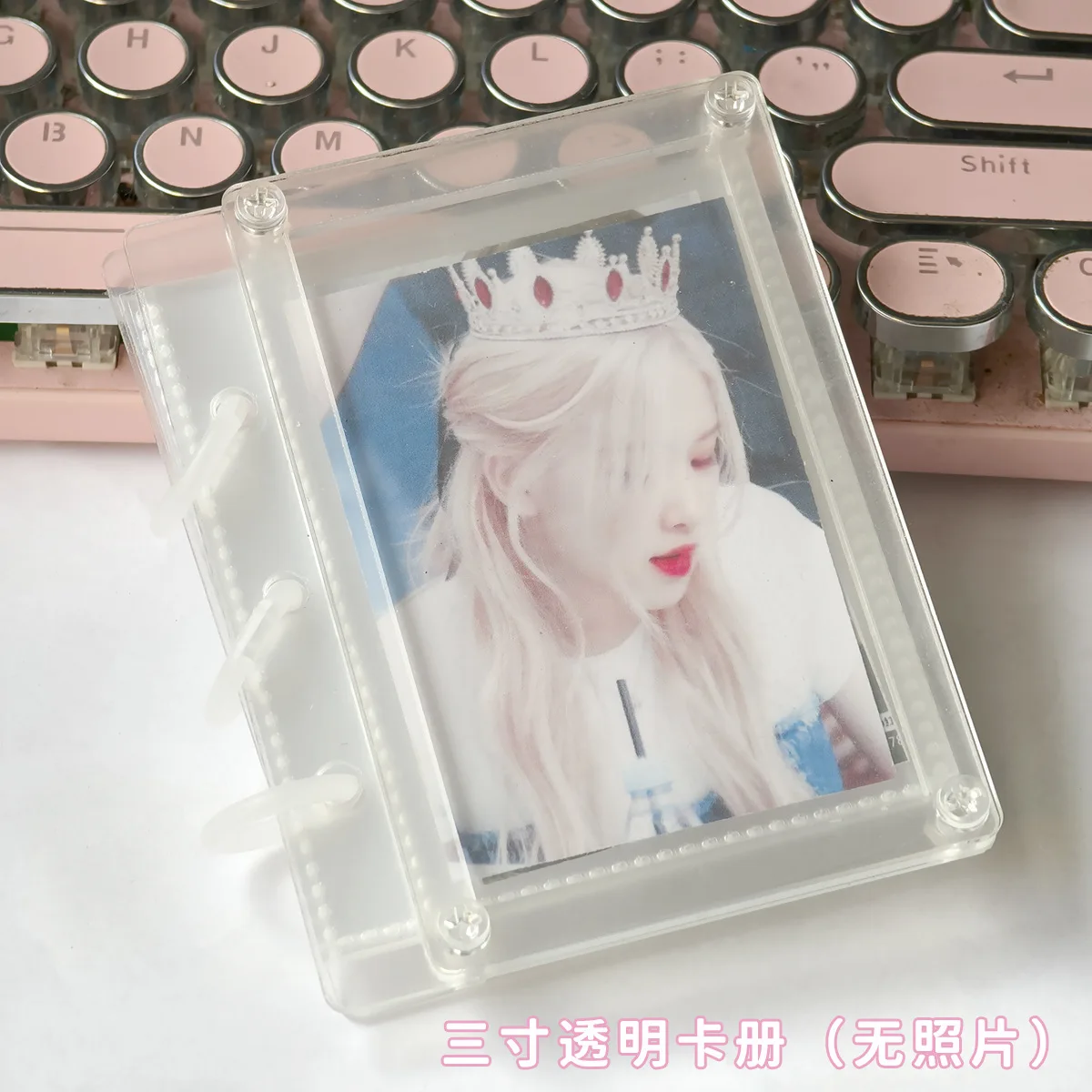 치카와 신찬 산리오 폴라로이드 사진 아이돌 카드 앨범, 수동 DIY 크리에이티브 아크릴 루즈 리프 컬렉션, 3 인치 카드북