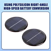 Panneau Solaire Rond en Silicium Polycristallin, 6V, 2W, 70mA, 80mm, 1/5/10 Pièces, DIY 3
