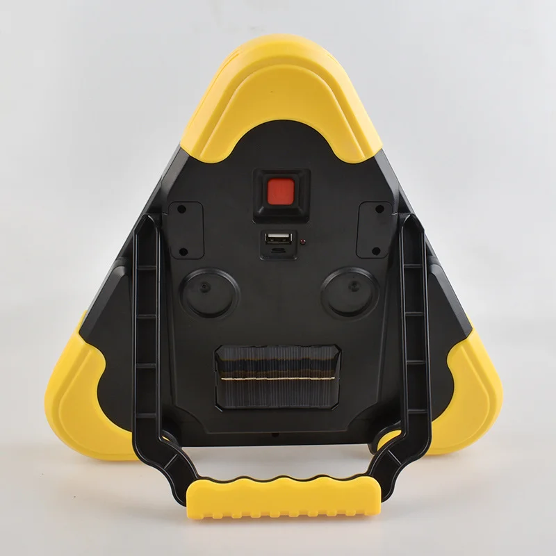 Portable Three-in-one Car Emergency Breakdown Warning Triangle Car Tripod LED Lighting USB Charging Port