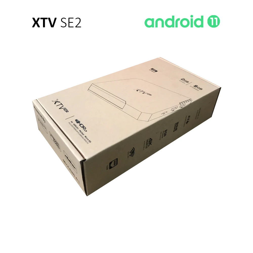Enhanced Streaming Box with Android 11 and 4K AV1 Support, featuring Bluetooth and WiFi Connectivity