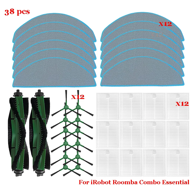 Enhanced Robot Vacuum Cleaner Accessory Kit with Main Brush, Side Brush, HEPA Filter, and Mop