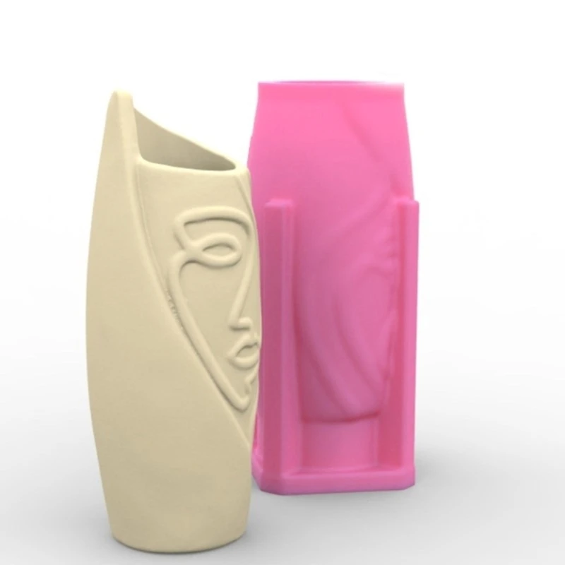 Functional Silicone Mold for Handmade Half Face Succulent Plant Holder Creation