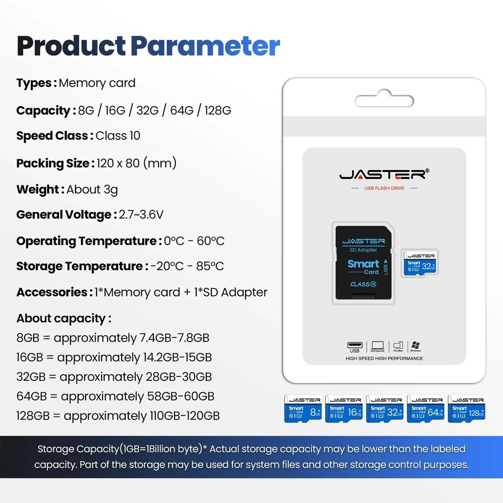 100% C10 마이크로 TF SD 카드 4GB 8GB 16GB 32GB 메모리 카드 64GB 128GB 플래시 TF 카드 256GB 메모리 카드