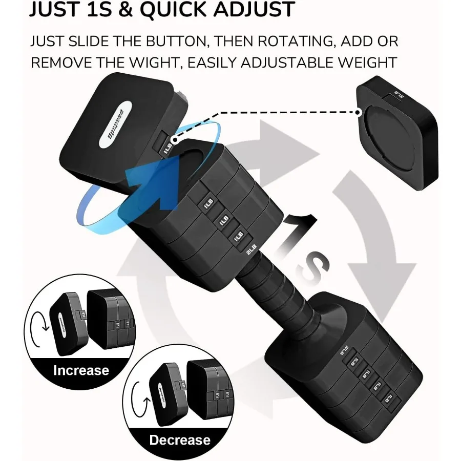 Adjustable Dumbbell Set for Women Men 10LB Each Hand Weights Dumbbells Sets Woman Exercise Fitness dumbbell Adjust dumbbells set